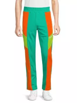 Спортивные брюки с цветными блоками Palm Angels, цвет Forest Green