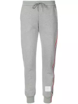 Спортивные брюки с фирменными боковыми полосками Thom Browne, серый