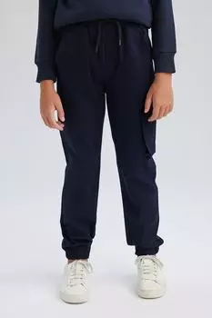 Спортивные брюки с галстуком Defacto, синий