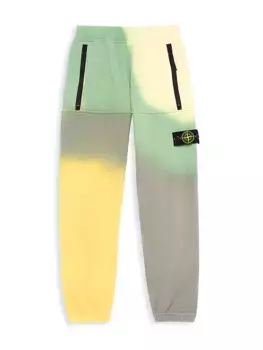 Спортивные брюки с градиентным принтом Little Boy's & Boy's Stone Island, желтый