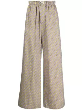 Спортивные брюки с графичным принтом Natasha Zinko, фиолетовый