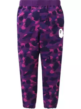 Спортивные брюки с камуфляжным принтом A BATHING APE, фиолетовый