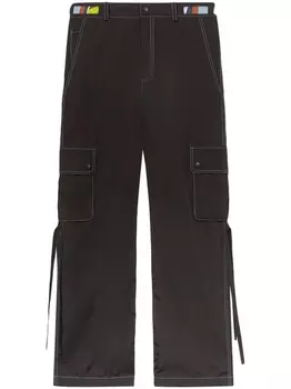 Спортивные брюки с контрастной строчкой PUCCI, черный