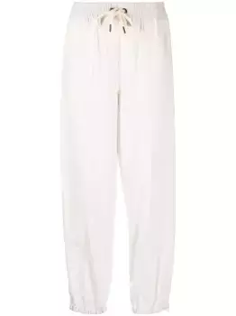 Спортивные брюки с кулиской Brunello Cucinelli, белый