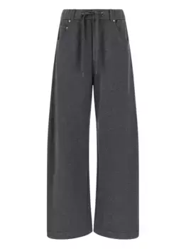 Спортивные брюки с кулиской Brunello Cucinelli, серый