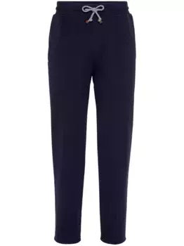 Спортивные брюки с кулиской Brunello Cucinelli, синий