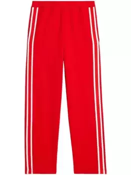 Спортивные брюки с кулиской и лампасами AMI Paris, красный