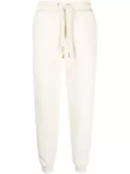 Спортивные брюки с кулиской и нашивкой-логотипом AMI Paris, белый