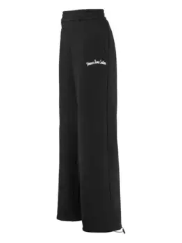 Спортивные брюки с кулиской и вышитым логотипом Versace Jeans Couture, черный