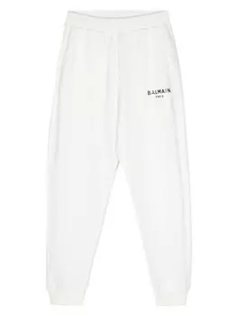 Спортивные брюки с логотипом Balmain Kids, белый