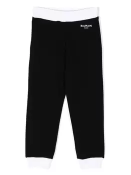 Спортивные брюки с логотипом Balmain Kids, черный