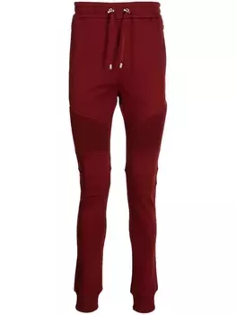 Спортивные брюки с логотипом Balmain, красный