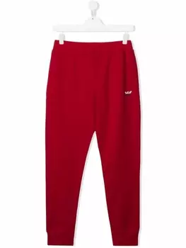 Спортивные брюки с логотипом Emporio Armani Kids, красный
