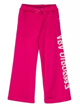 Спортивные брюки с логотипом Emporio Armani Kids, розовый