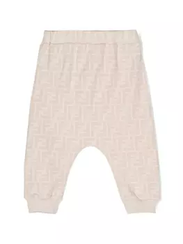 Спортивные брюки с логотипом FF Fendi Kids, нейтральный