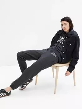 Спортивные брюки с логотипом и флисом Gap, серый