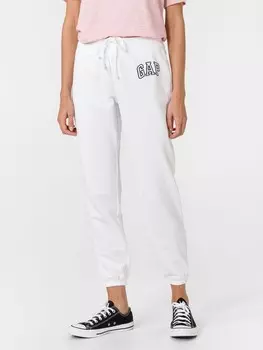 Спортивные брюки с логотипом и флисом Gap, белый