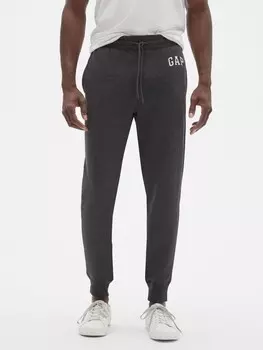 Спортивные брюки с логотипом и флисом Gap, серый
