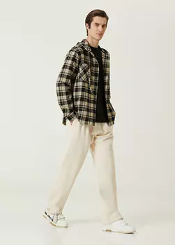 Спортивные брюки с логотипом и кулиской на талии. Off-White, белый