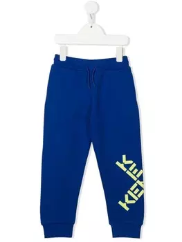 Спортивные брюки с логотипом Kenzo Kids, синий