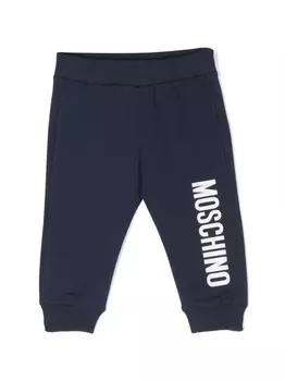 Спортивные брюки с логотипом Moschino Kids, синий