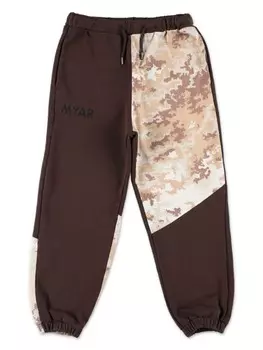 Спортивные брюки с логотипом MYAR KIDS, коричневый