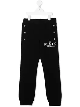 Спортивные брюки с логотипом Philipp Plein Junior, черный
