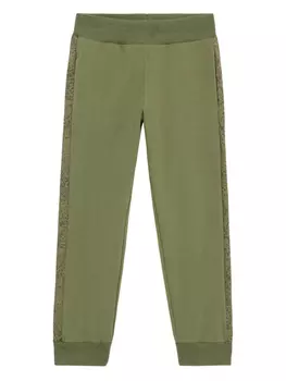 Спортивные брюки с логотипом Roberto Cavalli Junior, зеленый