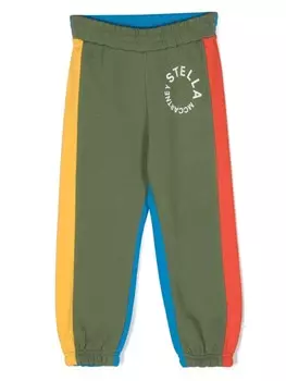 Спортивные брюки с логотипом Stella McCartney Kids, зеленый