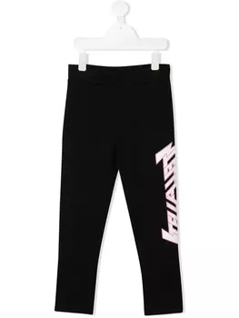 Спортивные брюки с логотипом Stella McCartney Kids, черный