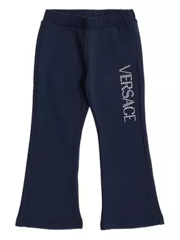 Спортивные брюки с логотипом Versace Kids, синий