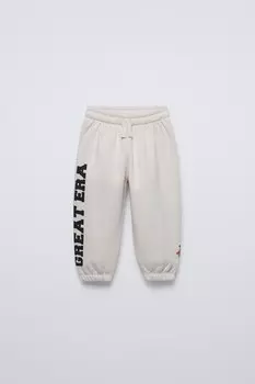Спортивные брюки с лозунгом ZARA, цвет ice