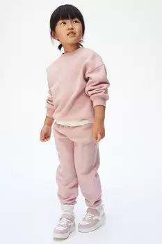 Спортивные брюки с начесом внутри H&M, розовый