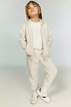 Спортивные брюки с начесом внутри H&M, бежевый