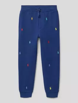 Спортивные брюки с нашивкой логотипа, модель ATHLETIC Polo Ralph Lauren, темно-синий