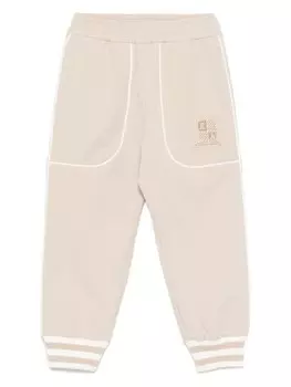 Спортивные брюки с нашивкой-логотипом Emporio Armani Kids, нейтральный цвет