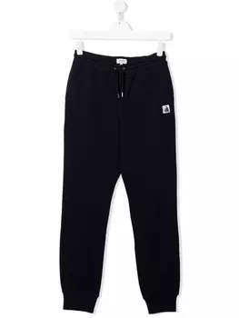 Спортивные брюки с нашивкой-логотипом Lanvin Enfant, синий