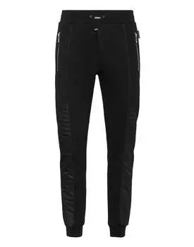 Спортивные брюки с нейлоновыми вставками PHILIPP PLEIN, черный