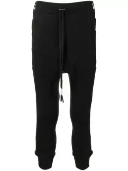 Спортивные брюки с низким шаговым швом Boris Bidjan Saberi, черный