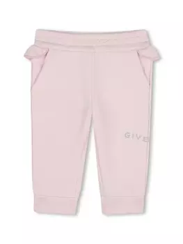 Спортивные брюки с оборками Givenchy Kids, розовый