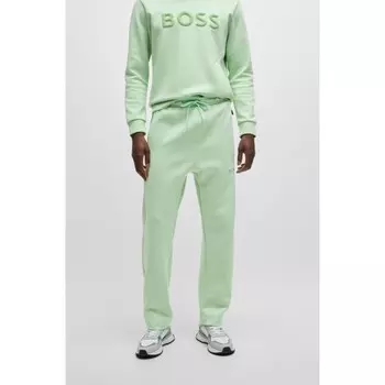 Спортивные брюки с открытым подолом и 3D-логотипом. BOSS, цвет Light Green