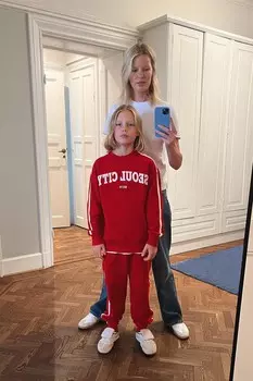 Спортивные брюки с полосами ZARA, красный