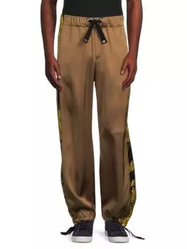 Спортивные брюки с полосками Medusa Racing Versace, цвет Black Gold