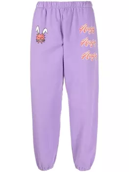 Спортивные брюки с принтом Angry Natasha Zinko, фиолетовый