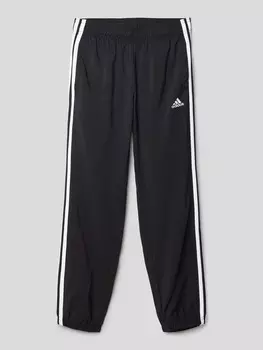 Спортивные брюки с принтом этикеток ADIDAS SPORTSWEAR, черный