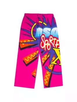Спортивные брюки с принтом Dsquared2, мультиколор