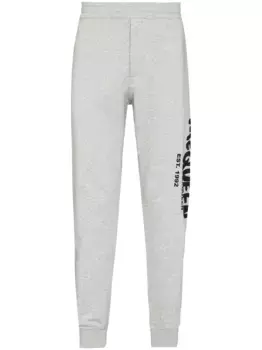 Спортивные брюки с принтом граффити Alexander McQueen, серый