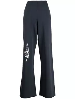 Спортивные брюки с принтом Hand Sign Raf Simons, синий