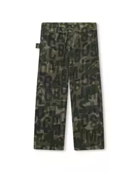 Спортивные брюки с принтом и кулиской Marc Jacobs, цвет Kaki