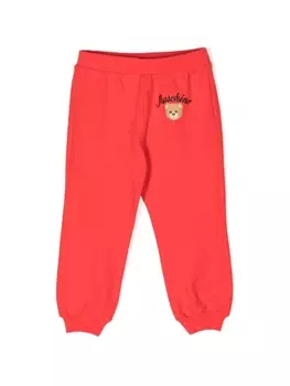 Спортивные брюки с принтом Teddy Bear Moschino Kids, красный
